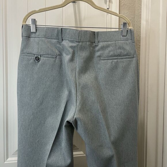 Vtg 80s Montgomery Ward Leisure Slacks Mens Sz 34 Gray Trouser Dress Pants - Picture 6 of 9